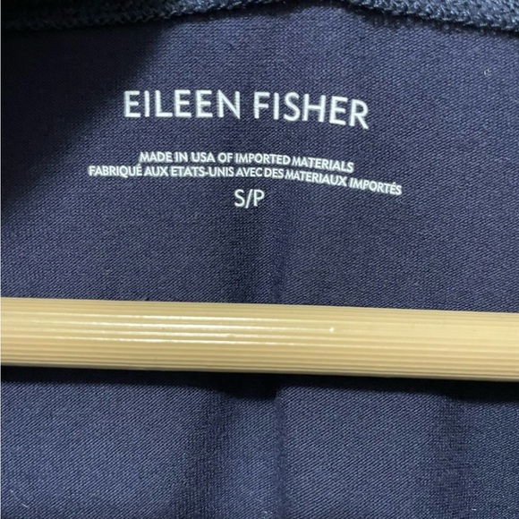 Eileen Fisher Organic Cotton Tunic Top Women’s S Navy Long Sleeve - Picture 3 of 7